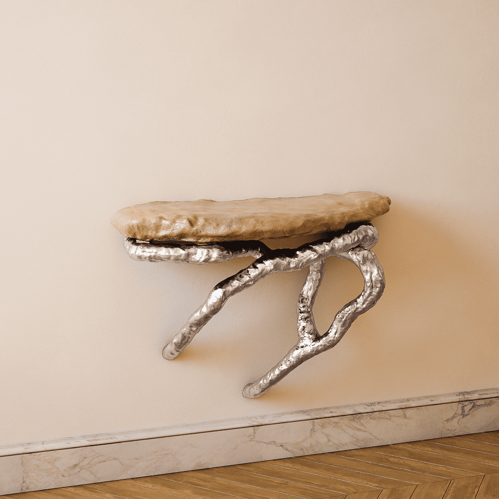 InvisibleCollection_HugoDrubay_AuxArbresWallConsole_5_Natural Oak Satin Top_Caplain Gold Beech Base