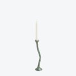 Alga Candle Holder Single Green Patina