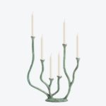 Alga Candle Holder Multi Green Patina