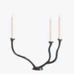 Alga Candle Holder Triple Black Patina