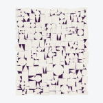 Équilibre Rug White and Dark Purple