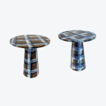 Pair of Ceramic Pedestal Tables