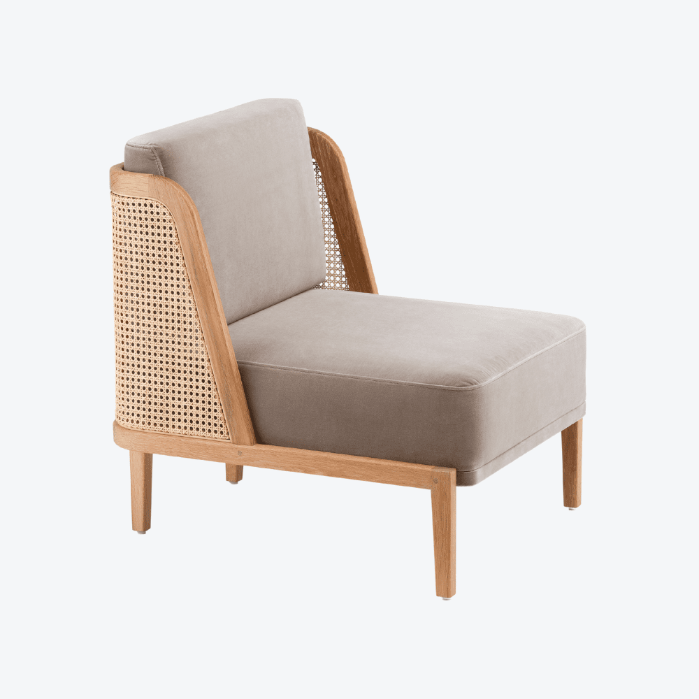 Fauteuil Lounge Throne Rotin